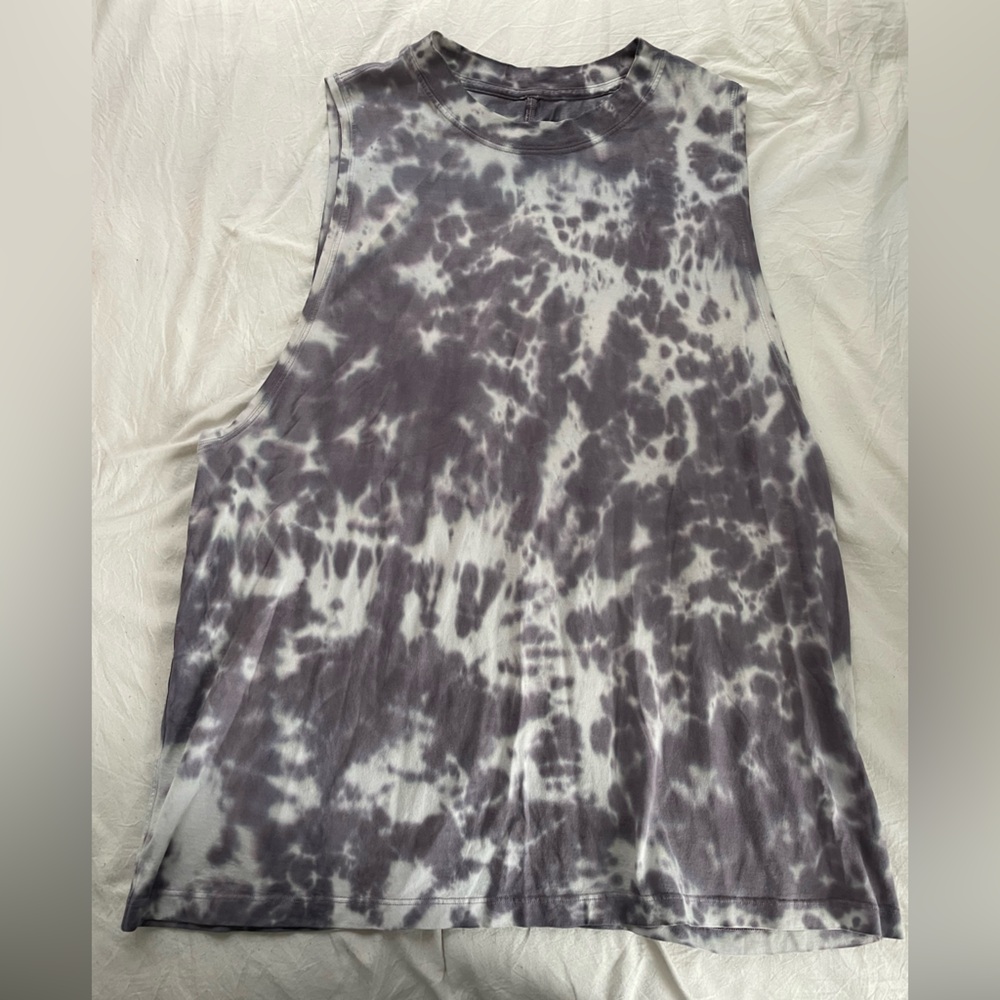 lululemon athletica Gray Tie-Dye Muscle Tank